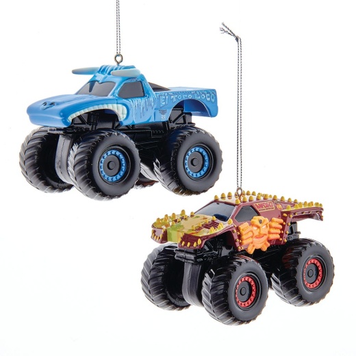 Monster Jam El Toro Loco Ice And Max D Truck Ornaments