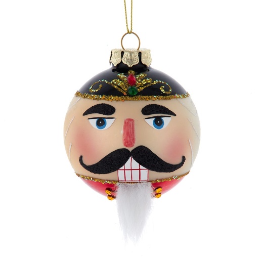 80Mm Glass Nutcracker Ball Ornament
