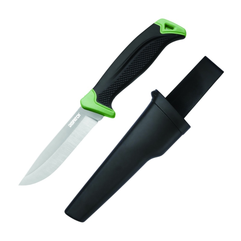 Dispatch 12.5" Stainless Steel Hunting Knife With Plastic Handle And Sheath