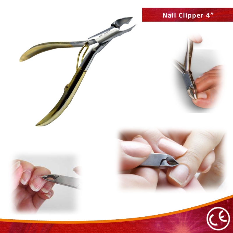 4" Stainless Steel Gold Color Nail Clipper