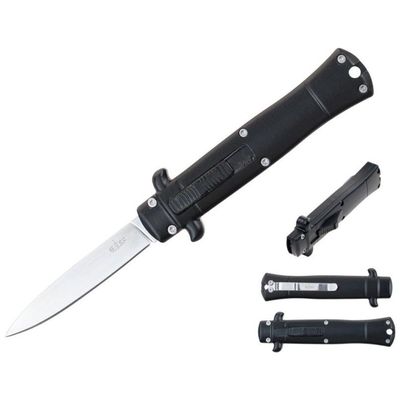 Defender 5.25" Mini Pocket Knife With Black Anodized Aluminum Handle And Silver Blade
