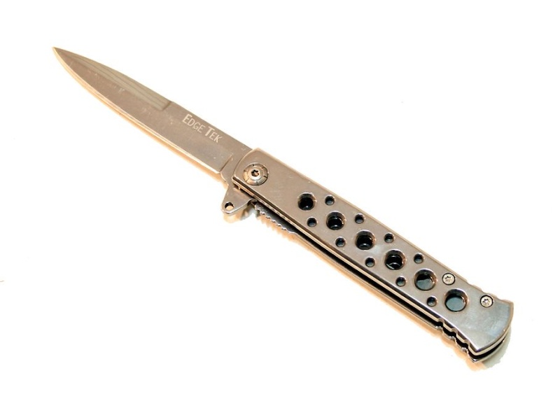 7.5" Silver Spring Assisted Folding Knife Stainless Steel Blade New