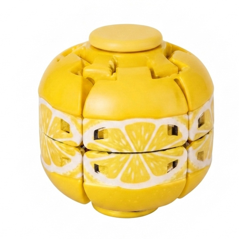 Gyroball Lemon Fingertip Stress Relief Spinner Fidget Toy – 24 Pcs Wholesale Box