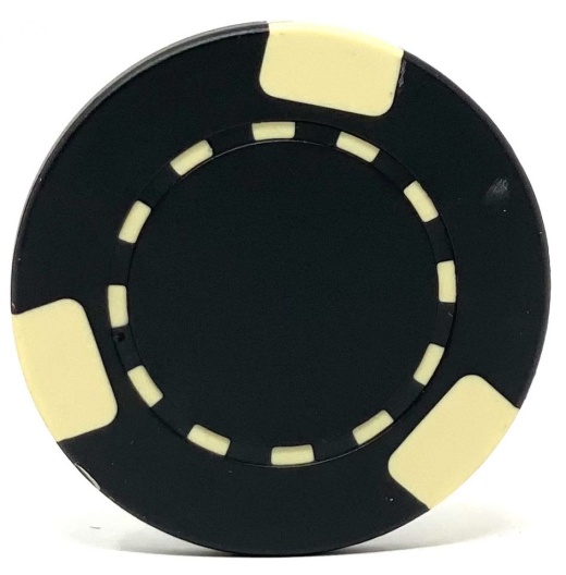 3-Edge Spot Poker Chips: 8.5 Gram, Black, Ceramic - Buy Online