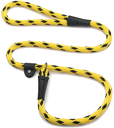 Mendota Slip Lead 1/2" X 6' Black Ice Yellow - The Ultimate Dog Gate for Pet Owners