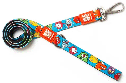 MAX&MOLLY Classic Neoprene Leash Little Monsters M 7/8" X 4Ft