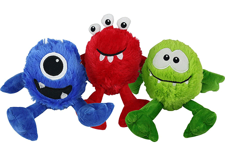 MULTIPET Minipet Monsters 5" Plush Toys for Dogs