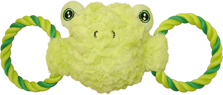 Jollypet Tug-A-Mal Frog M Interactive Dog Toy