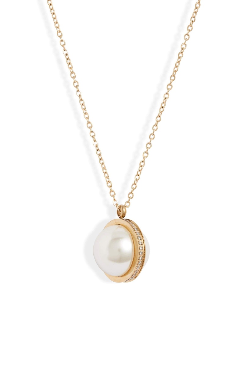 Pearl Crystal Orbit Necklace | More Colors Available