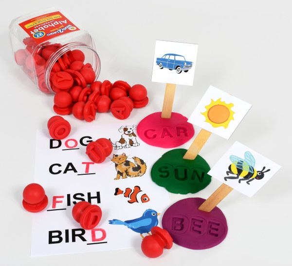 Easy Grip Dough & Paint Stampers - Uppercase