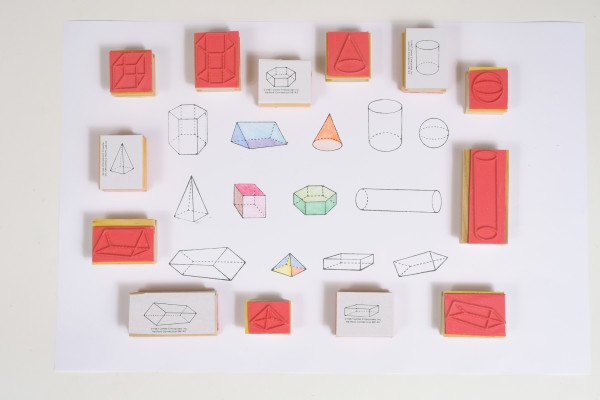 Geometric Shape Stamps - 3D - Set Of 13