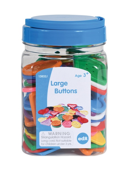 Large Buttons - Mini Jar - Set Of Approx. 60