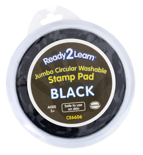 Jumbo Circular Washable Stamp Pad - Black