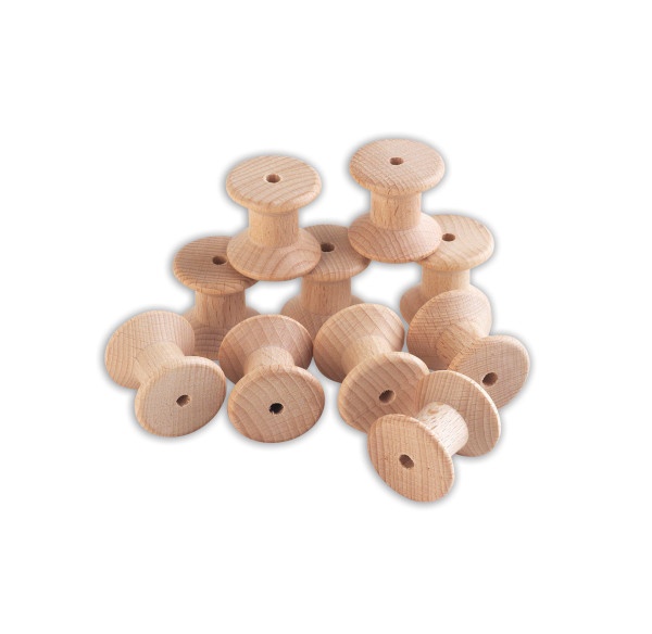 Wooden Spools - Set Of 10