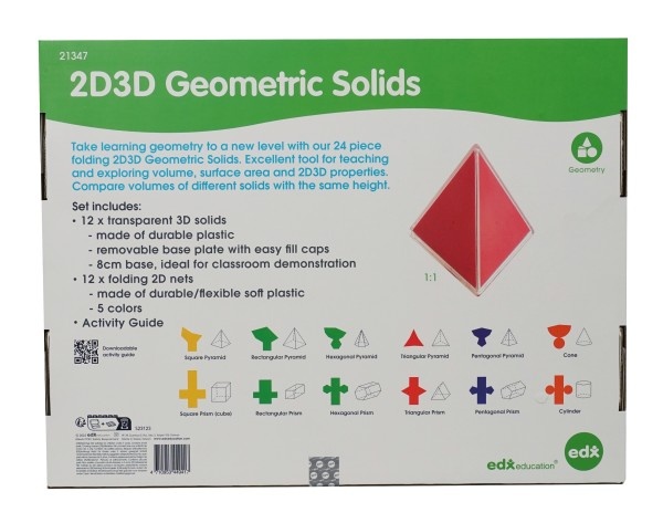 2D3d Geometric Solids - 12 Shapes
