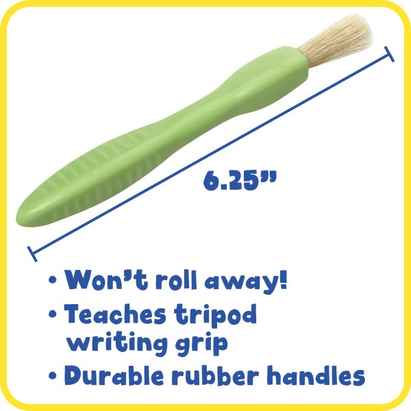 Triangle Grip Paint Brushes - 3 Sizes - Set Of 6