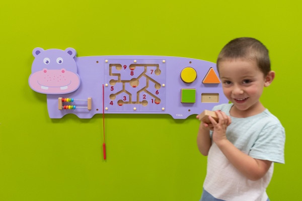 The Teachers' Lounge®  Hippo Activity Wall Panel - 18m+ - Toddler Activity  Center