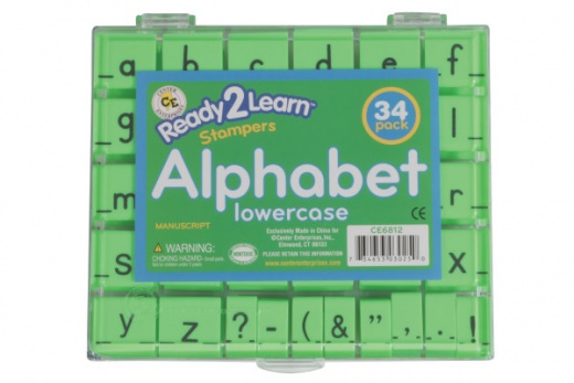 READY 2 LEARN Alphabet Stamps - Uppercase - Large - Set of 34 - Letter  Stampers for Kids