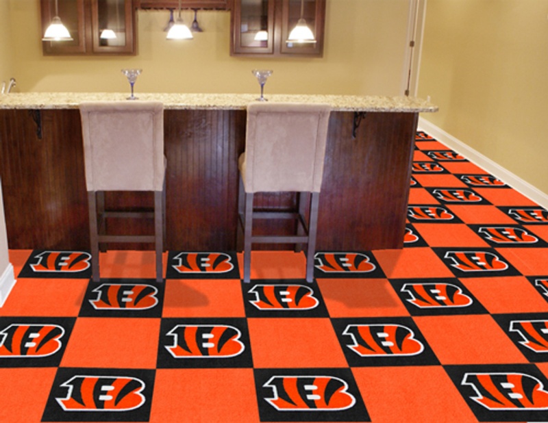 Cincinnati Bengals Carpet Tiles 18"X18" Tiles