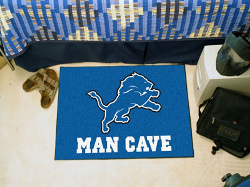 Nfl - Detroit Lions Man Cave Starter Rug 19"X30"