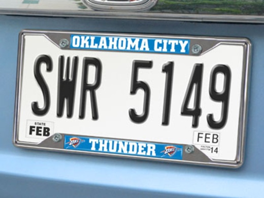 Oklahoma City Thunder License Plate Frame 6.25"X12.25"