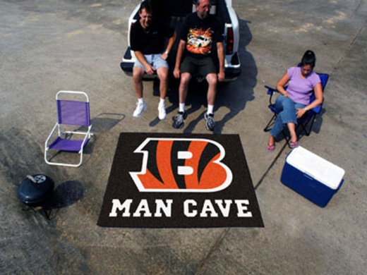 NFL Cincinnati Bengals Man Cave Tailgater Rug 60"X72"
