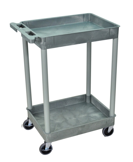 Gray 2 Shelf Tub Cart - Stc11-g