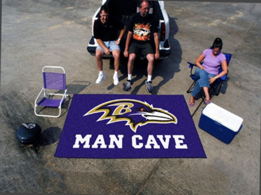 NFL Baltimore Ravens Man Cave Ultimat Rug 60"X96"