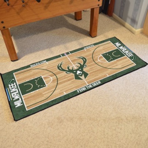Milwaukee Bucks NBA Large Court Runner - 29.5x54 inches