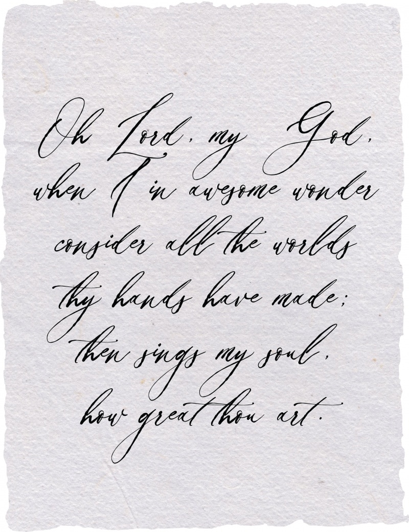 Hymn Prints-How Great Thou Art, Style: It Is Well With My Soul