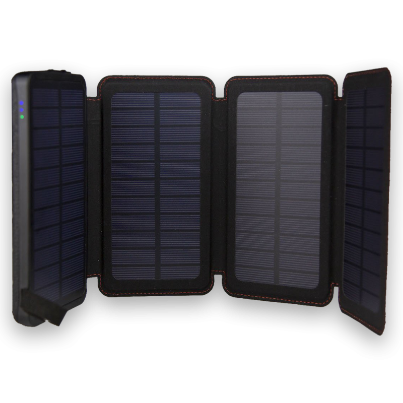10,000 Mah Powerbank With 6W Foldable Solar Panels