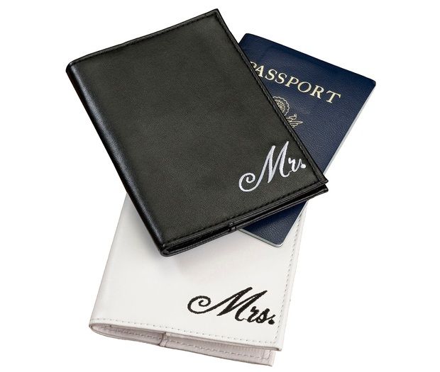 Black & White Mr. & Mrs. Passport Covers