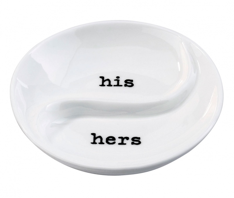 "His Hers" Ring Dish