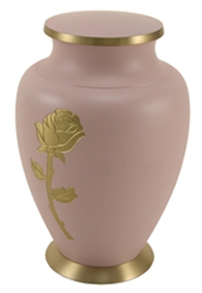 Aria Rose Cremation Urn - Handcrafted Solid Brass Keepsake