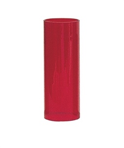 Ruby Plastic Replacement Mortuary Cylinder - Flat Open Bottom