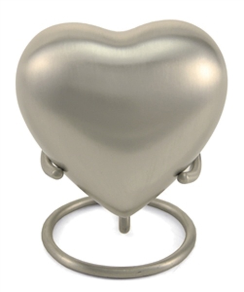 Classic Pewter Cremation Keepsake Heart