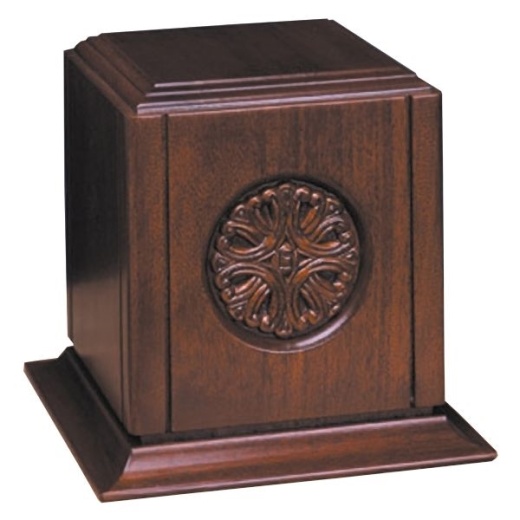 Flair Solid Mahogany Urn for Single Inurnment