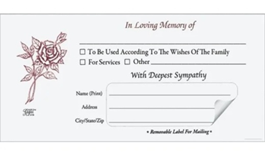 Ez Memorial Offering & Contribution Envelopes
