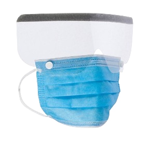 Combo Mask with Eye Shield: Hypoallergenic and Anti-Fog Protection Solution