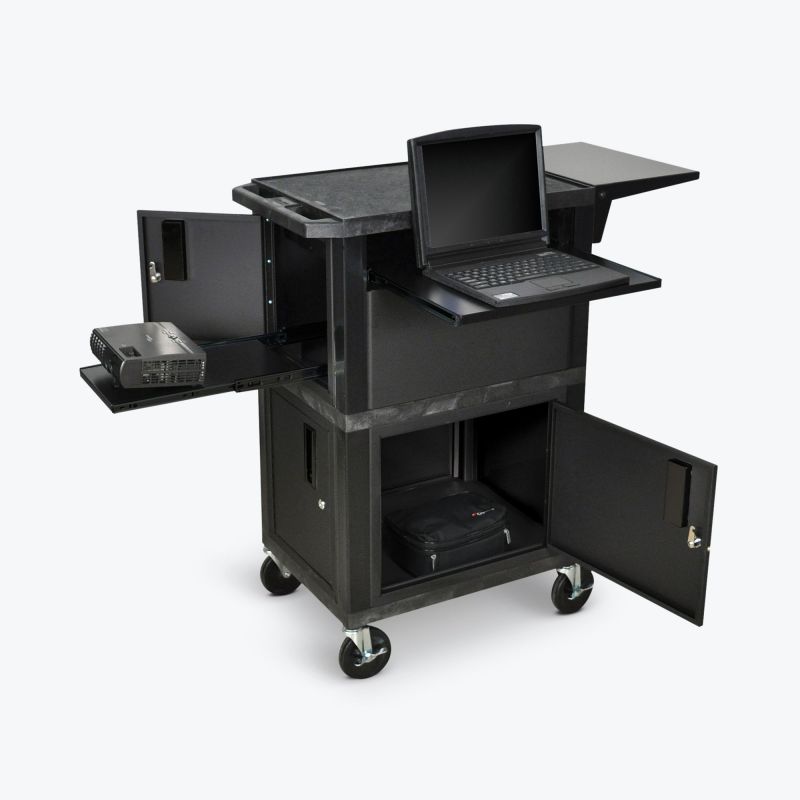 41"H Ultimate Presentation Station With Cabinets