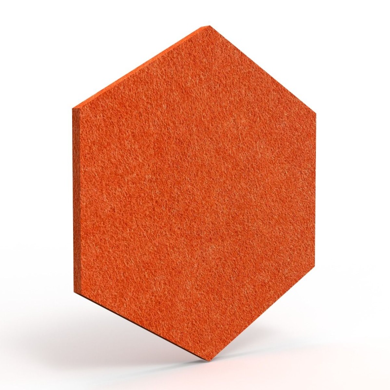  Reclaim® Stick-On Decorative Acoustic Panels - Orange 6-Pack