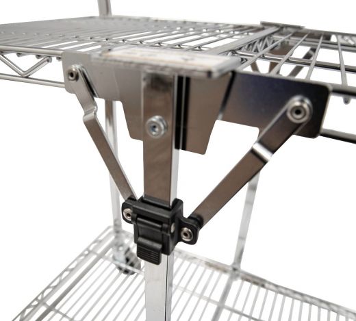 Luxor WSCC-3 - Three Shelf Collapsible Wire Utility Cart