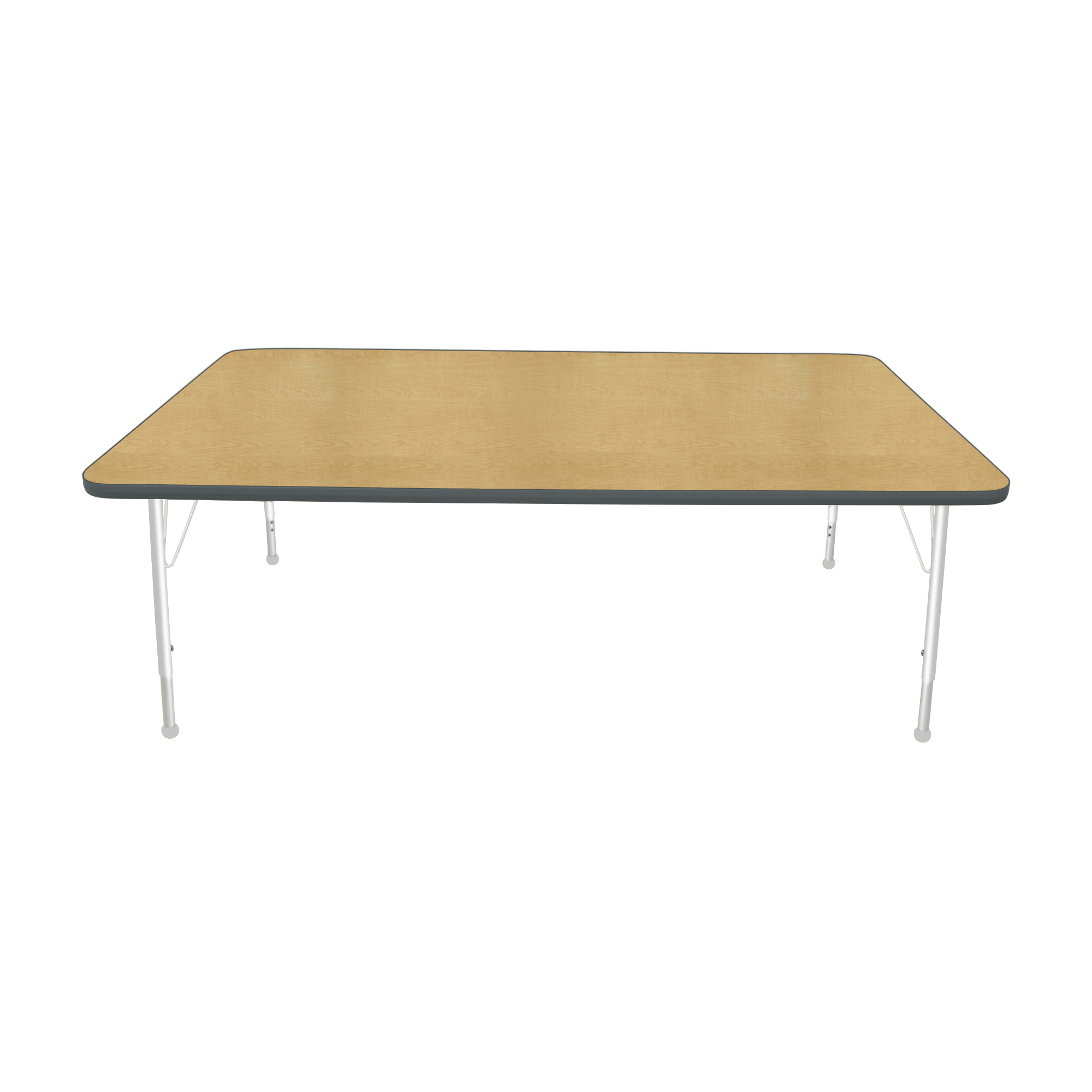 42" X 72" Rectangle Table Top Color Maple, Edge Color Graphite