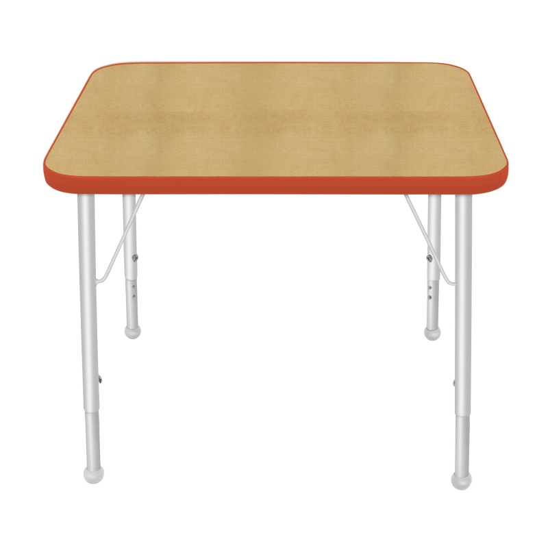 24" X 36" Rectangle Table - Top Color: Maple, Edge Color: Autumn Orange
