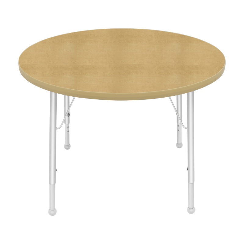 36" Round Table - Top Color: Maple, Edge Color: Tan