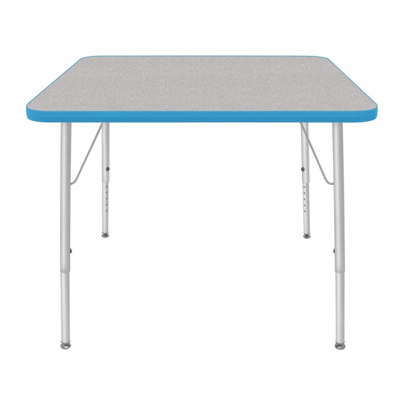 36" Square Table - Top Color: Gray Nebula, Edge Color: Bright Blue