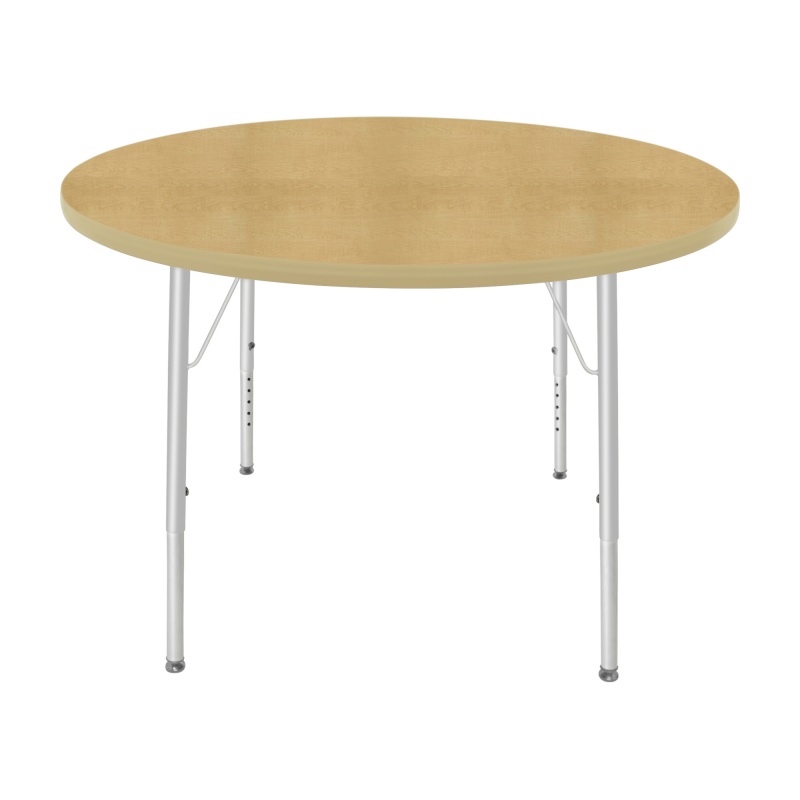 42" Round Table - Top Color: Maple, Edge Color: Tan