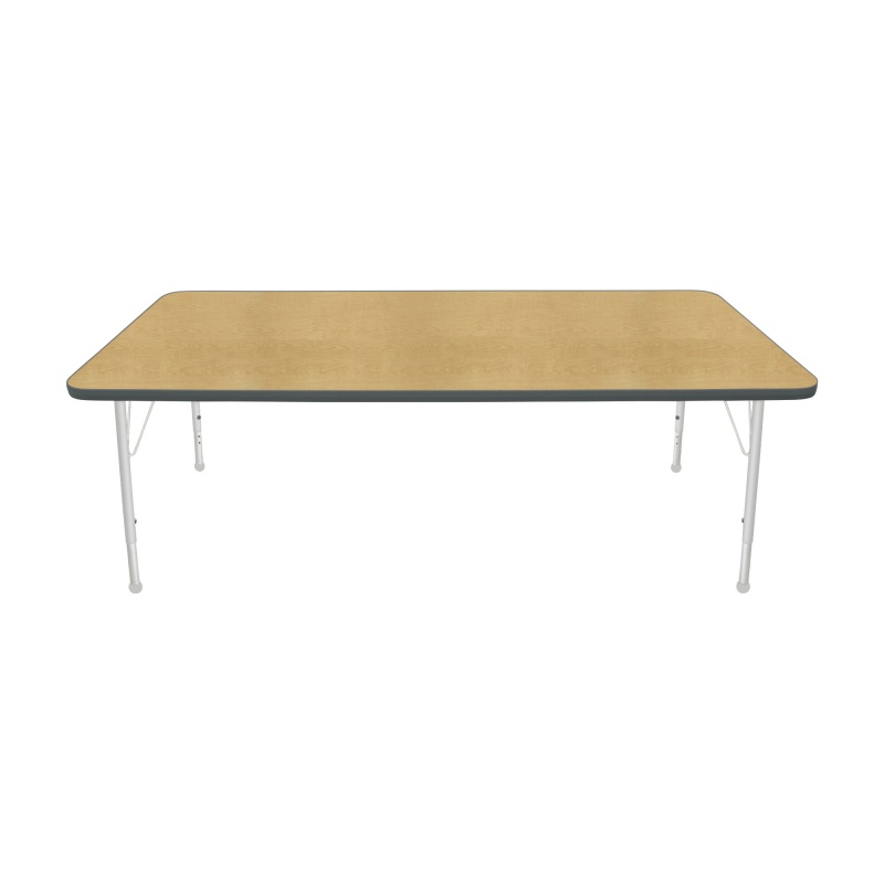 36" X 72' Rectangle Table - Top Color: Maple, Edge Color: Graphite