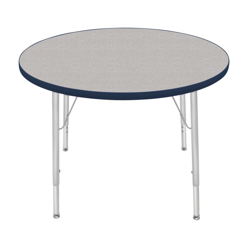 36" Round Table - Top Color: Gray Nebula, Edge Color: Navy