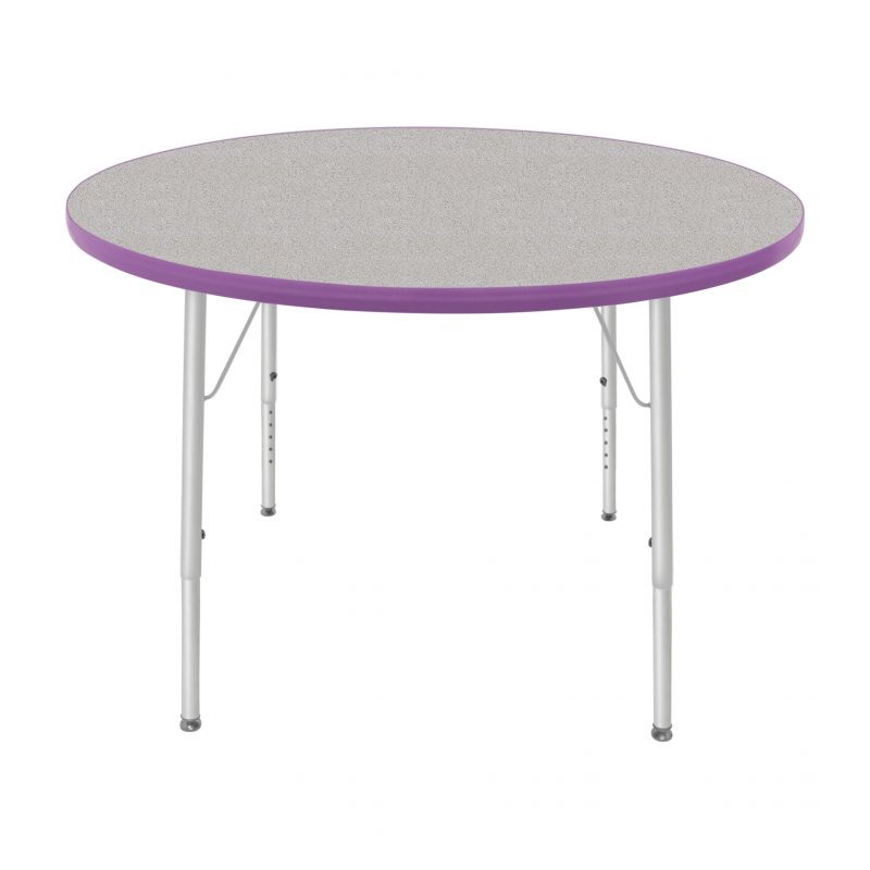 42" Round Table - Top Color: Gray Nebula, Edge Color: Purple